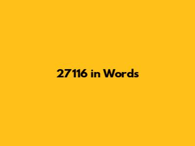 27116 in Words