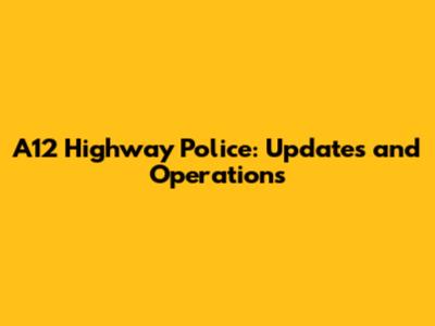 A12 Highway Police: Updates and Operations