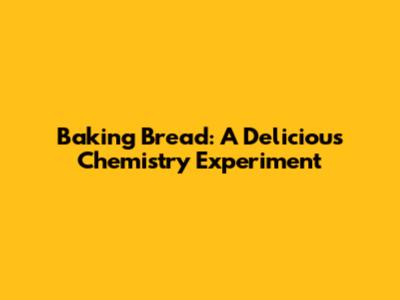 Baking Bread: A Delicious Chemistry Experiment