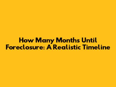 How Many Months Until Foreclosure: A Realistic Timeline