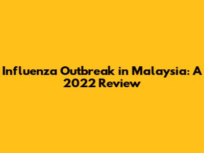 Influenza Outbreak in Malaysia: A 2022 Review