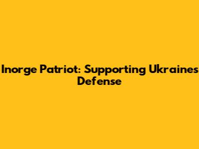 Inorge Patriot: Supporting Ukraine's Defense