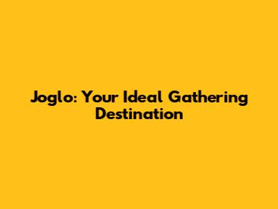 Joglo: Your Ideal Gathering Destination