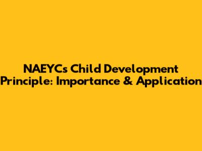 NAEYC's Child Development Principle: Importance & Application