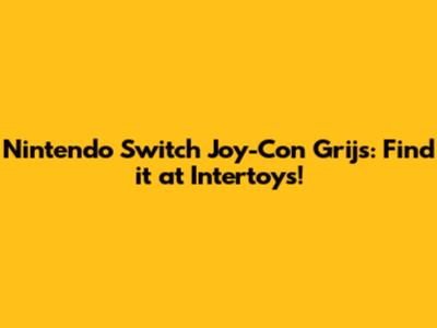 Nintendo Switch Joy-Con Grijs: Find it at Intertoys!