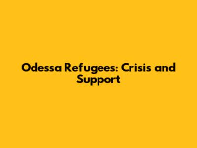 Odessa Refugees: Crisis and Support