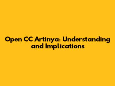 Open CC Artinya: Understanding and Implications