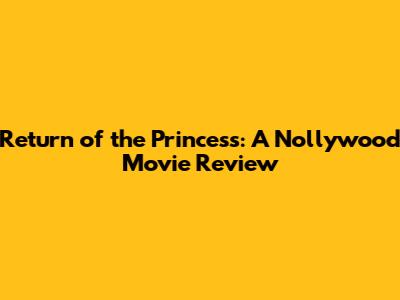 Return of the Princess: A Nollywood Movie Review
