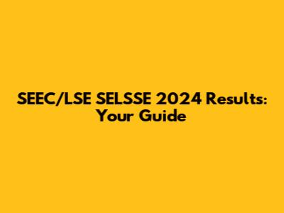 SEEC/LSE SELSSE 2024 Results: Your Guide