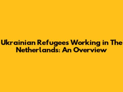 Ukrainian Refugees Working in The Netherlands: An Overview