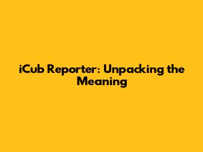 iCub Reporter: Unpacking the Meaning