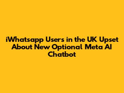 iWhatsapp Users in the UK Upset About New Optional Meta AI Chatbot