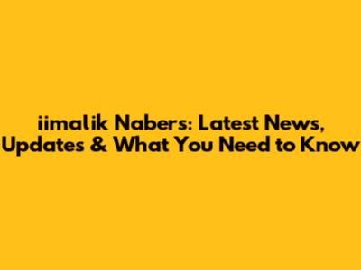 iimalik Nabers: Latest News, Updates & What You Need to Know